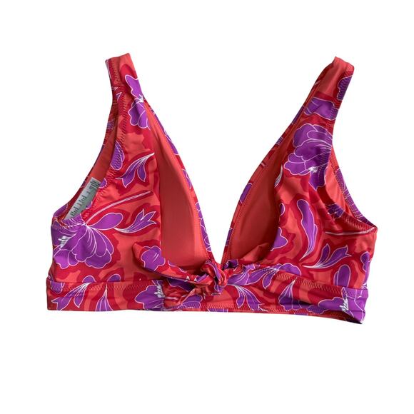 Tommy Bahama Women's Pure Coral Palm Modern Blissful V-Neck Swim Bra Size L - Picture 5 of 8